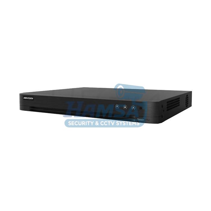 11-1222 DVR شانزده کانال هایکویژن iDS-7216HQHI-M2/S | AcuSense با دو هارد و تشخیص انسان و خودرو - تصویر 1