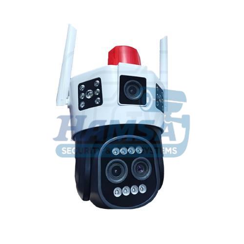 2 (2) دوربین مداربسته سیمکارتی SD40 سه لنز 10MP با زوم 10X، دید در شب رنگی و ضد آب IP66 - تصویر 1