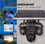 دوربین مداربسته سه لنز سولار سیم‌کارتی OKAM QQ871BD-WP-4-4G-AS-T – ۵ مگاپیکسل، دید در شب رنگی و تعقیب هوشمند - تصویر 3