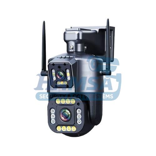 76 دوربین مداربسته O-Kam QQ816-WP-4-4G – مینی اسپید دام دو لنز 5MP با سیمکارت 4G و دید در شب رنگی - تصویر 1