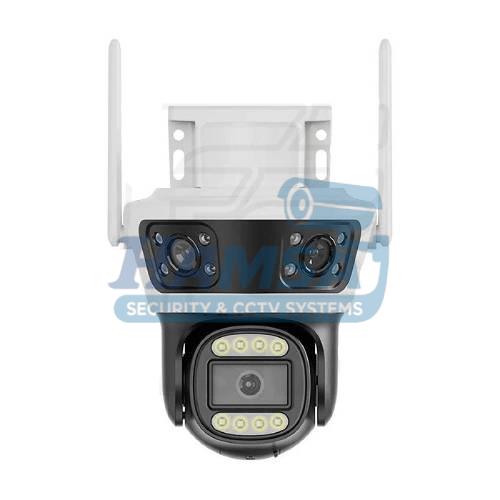 88 دوربین مداربسته سه لنز سیمکارتی O-Kam QQ855A-WP-4-4G – مینی اسپید دام ۵ مگاپیکسل با دید در شب رنگی و تعقیب سوژه - تصویر 1
