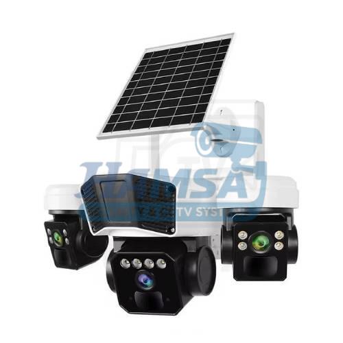 99 دوربین مداربسته سولار سیم کارتی TL3 OKAM-PRO با سه لنز 15MP، دید در شب رنگی و اتصال 4G - تصویر 1