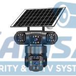 دوربین مداربسته سولار سیم‌کارتی TZ3 با سه لنز، کیفیت 15MP، دید در شب رنگی و زوم اپتیکال