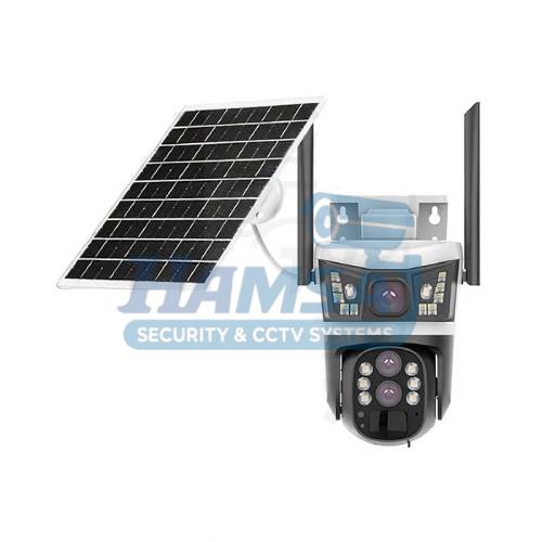 E دوربین اسپیددام سیمکارتی دو لنز V380 سولار - تصویر 1