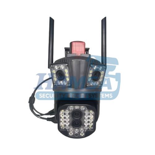 F دوربین سیمکارتی V380 Pro با چهار لنز 8MP، زوم 10X و دید در شب تمامرنگی - تصویر 1