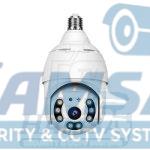 دوربین لامپی سیم‌کارتی V380 Q8 نظارت 360 درجه بدون نیاز به وای‌فای