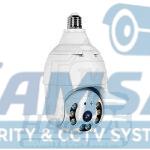 دوربین لامپی سیم‌کارتی V380 Q8 نظارت 360 درجه بدون نیاز به وای‌فای - تصویر 2