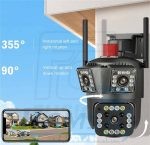 دوربین مینی اسپید دام سه لنز سیم‌کارتی A3H – 4G با کیفیت ۴ مگاپیکسل و چرخش ۳۶۰ درجه - تصویر 2
