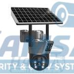 دوربین مداربسته سولار سیم‌کارت‌خور دو لنز TD36-4G-Solar | کیفیت 4K، چرخش ۳۶۰ درجه و دید در شب رنگی