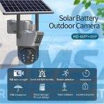 دوربین مداربسته سولار سیم‌کارت‌خور دو لنز TD36-4G-Solar | کیفیت 4K، چرخش ۳۶۰ درجه و دید در شب رنگی - تصویر 3