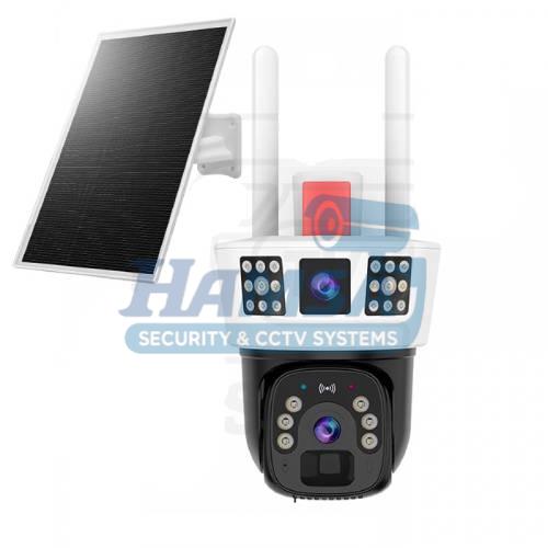 Z دوربین مداربسته سولار سیمکارتی دو لنز V380 - تصویر 1