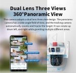 دوربین مداربسته سولار سیم‌کارتی دو لنز V380 - تصویر 3
